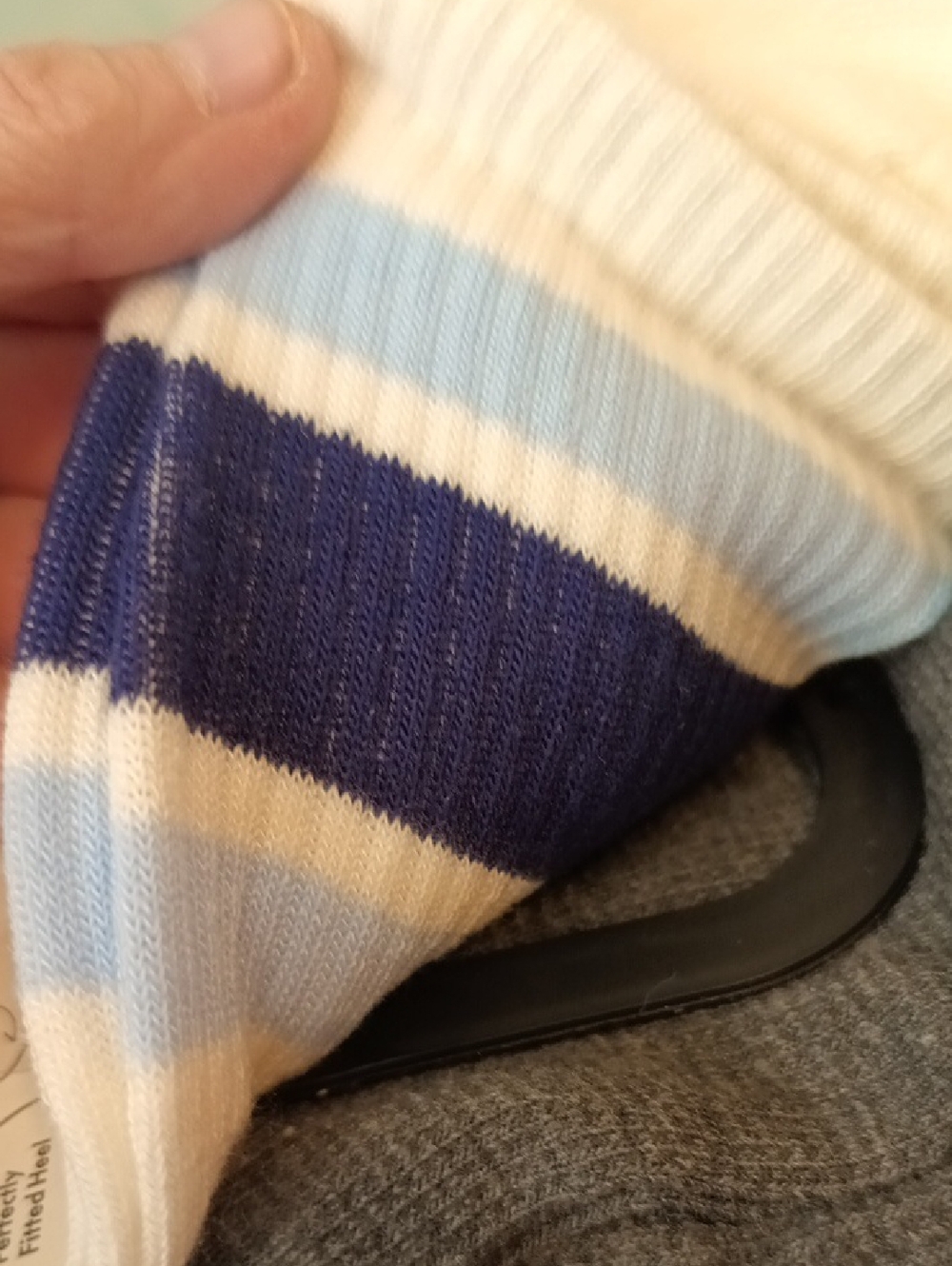 No BoundariesKids Mid-Crew Argyle & Stripe Socks - Blue/Gray/Red - Picture 5 of 10